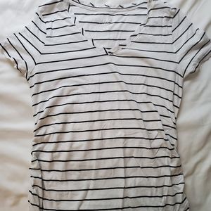 Striped maternity shirt